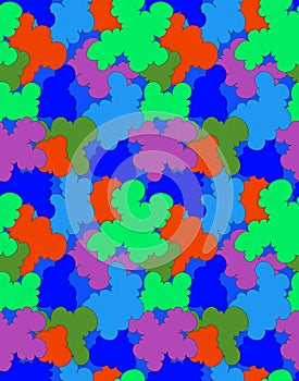 Elagance mix object pattern with color backgound