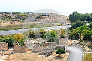 Elaiussa Sebaste - the ruins of an ancient Roman city in the province of Mersin, turkey photo