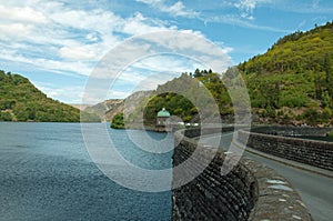 The Elan valley reservoir in the summertime of Wales, UK.