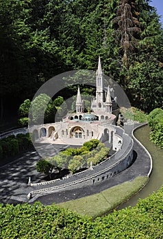 Elancourt F,July 16th: Basilique Notre-Dame de Lourdes in the Miniature Reproduction of Monuments Park from France