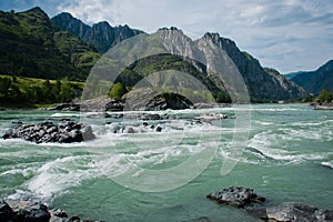Elanda riffle on the Katun river in the Altai Mountains