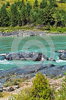 Elandinskaya the rapids on the river Katun. Gorny Altai, Siberia, Russia