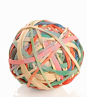 Elastic band ball