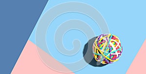 Elastic band ball with drop shadow