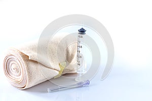 Elastic bandage roll and Medical syringes