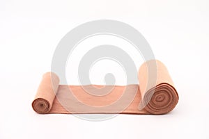 Elastic bandage roll for patient with the white background
