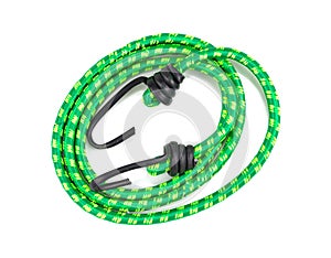 Elastic round rope with hooks on white