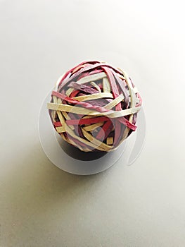 Elastic rubber band ball