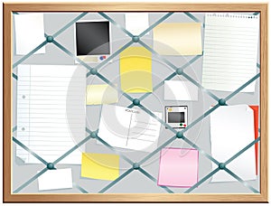 Elasticated notice board