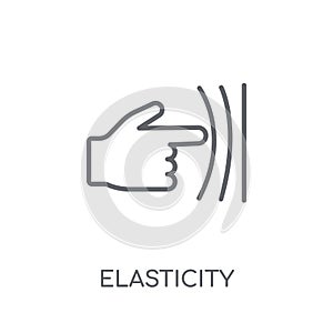 Elasticity linear icon. Modern outline Elasticity logo concept o photo