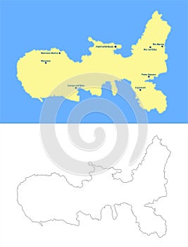 Elba island map - cdr format