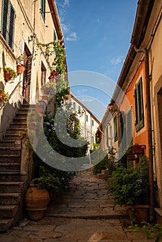 Elba Island, old village of Marciana, Italy, Tuscany.