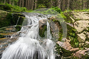 The Elbe Labe river in the mountains of Czech Republic