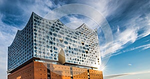 The Elbe Philharmonic Hall or Elbphilharmonie, concert hall in t photo