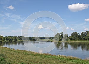 Elbe river in Dessau, Germany