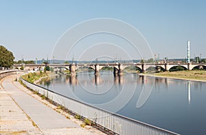 Elbe River embankment in Dresden