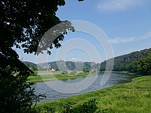 Elbe River near Rathen germany saxon swizerland