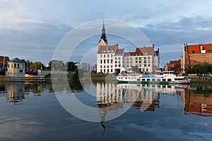 Elblag old town reflection