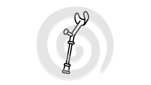 Elbow crutch icon animation