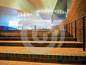 Elbphilharmonie concert hall plaza in Hamburg hdr photo