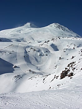 Elbrus. The Highest Mountain Of Europe.