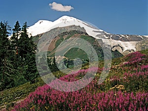 Elbrus - a stratovolcano in the Central Caucasus