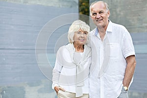 Elder couple traveling and sightseeing