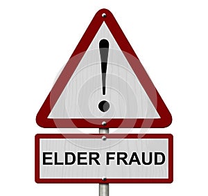 Elder Fraud Caution Sign