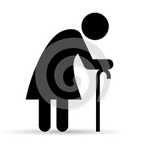 Elder woman icon