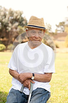 Elderly asian man