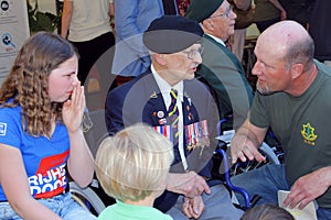 Leeuwarden, Netherlands, May 5 2018, Elderly Canadian war veteran