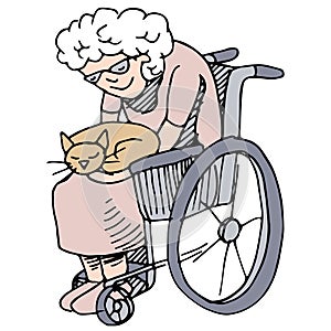 Elderly Cat Lover