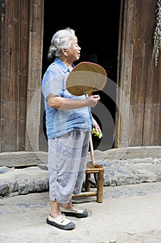 Elderly Chinese Lady at Daxu