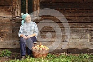 Elderly countrywoman