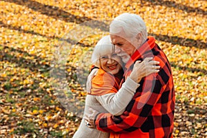 An elderly couple is dancing. Smiling old woman. Movement is life. I feel young again