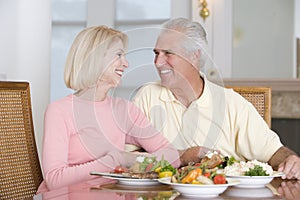 Elderly Couple Enjoying Healthy meal