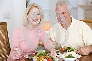 Elderly Couple Enjoying Healthy meal