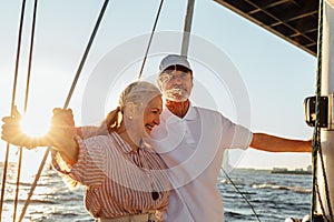 Elderly couple enjoying their vacation