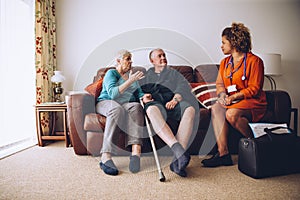 Elderly Couple with Home Carer