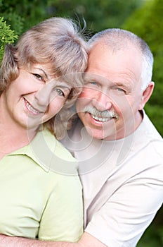 Elderly couple in love