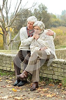 Elderly couple in the park