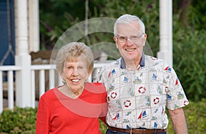 Elderly Couple Smiling