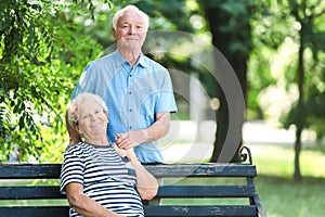 Elderly couple spending time together