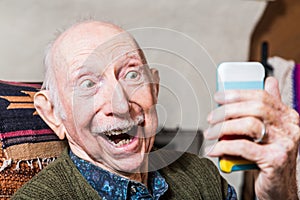 Elderly Gentleman with Smartphone