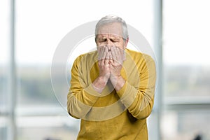 Elderly guy having severe infection.