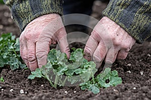 Hands Planting Seedlings