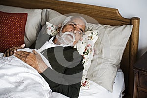 An elderly Indian man at the retirement house