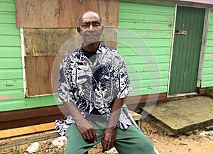 Elderly indigenous Fijian man