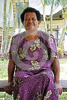 Elderly indigenous Fijian woman