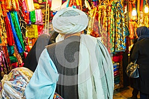 The elderly Iranian in Grand Bazaar, Isfahan, Iran